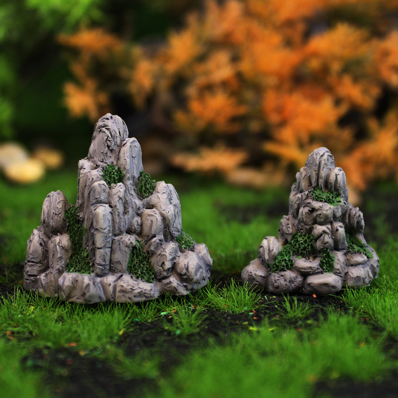 Aquarium Fish Farm - Mini Berg Miniatuur Nep Steen Kunstmatig