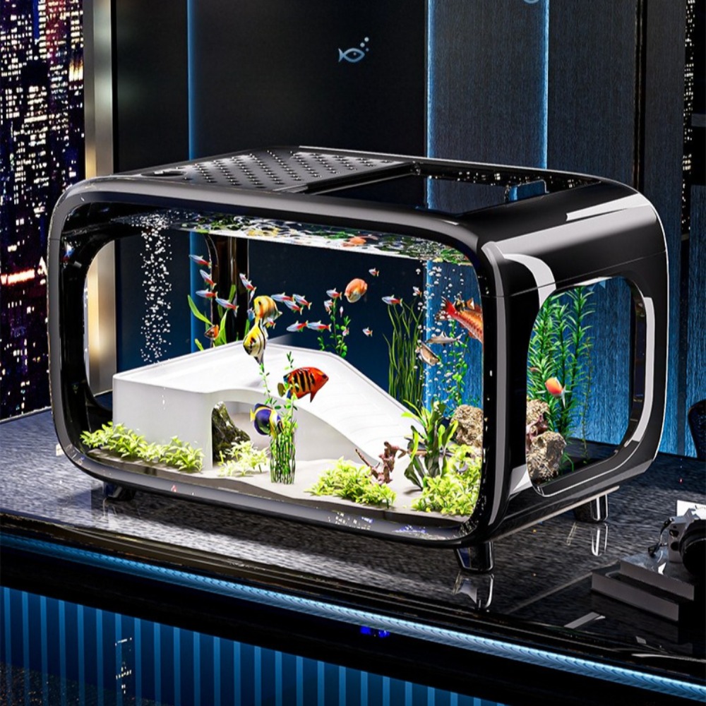 Aquarium Fish Cichlid - Transparant luxe aquarium Duurzame woonkamerdecoratie Kleine