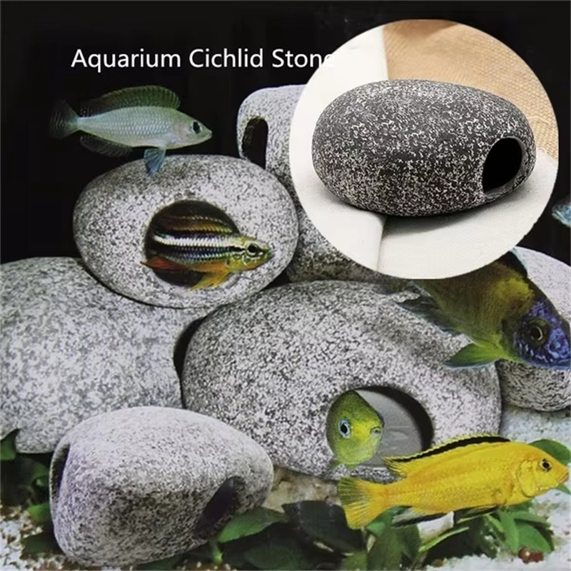 Aquarium Fish Cichlid - 1/2 Stuks Aquarium Cichlide Steen Keramiek