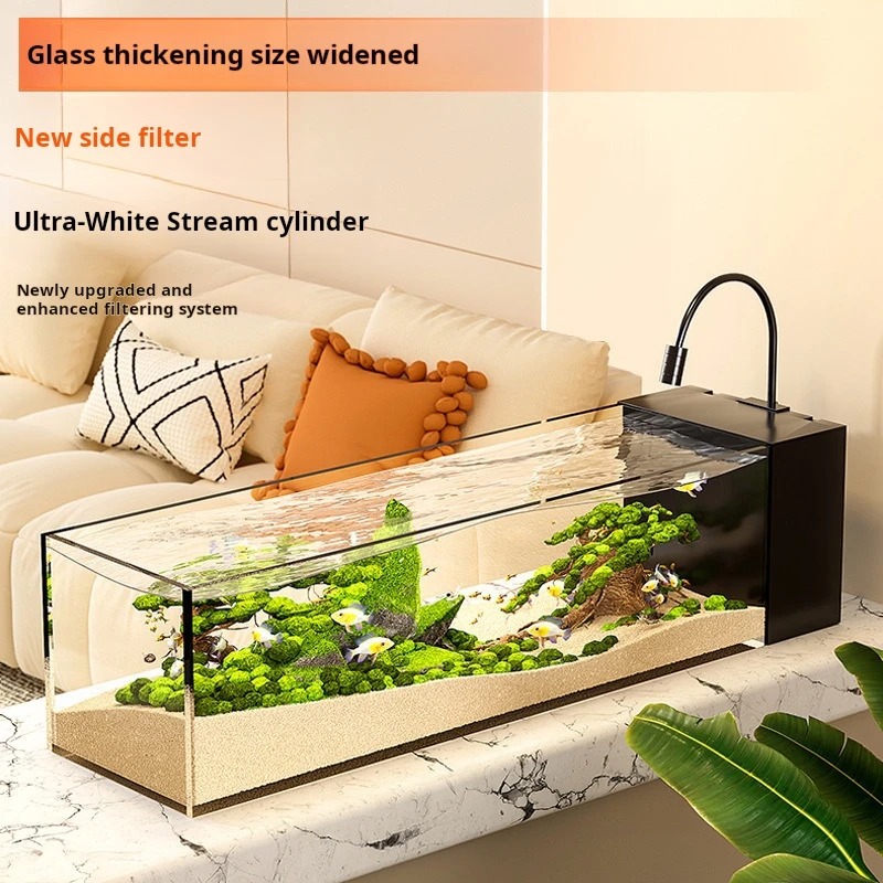 Ultraheldere glazen bureau-aqu - Aquarium Fish Cichlid recensie en prijs