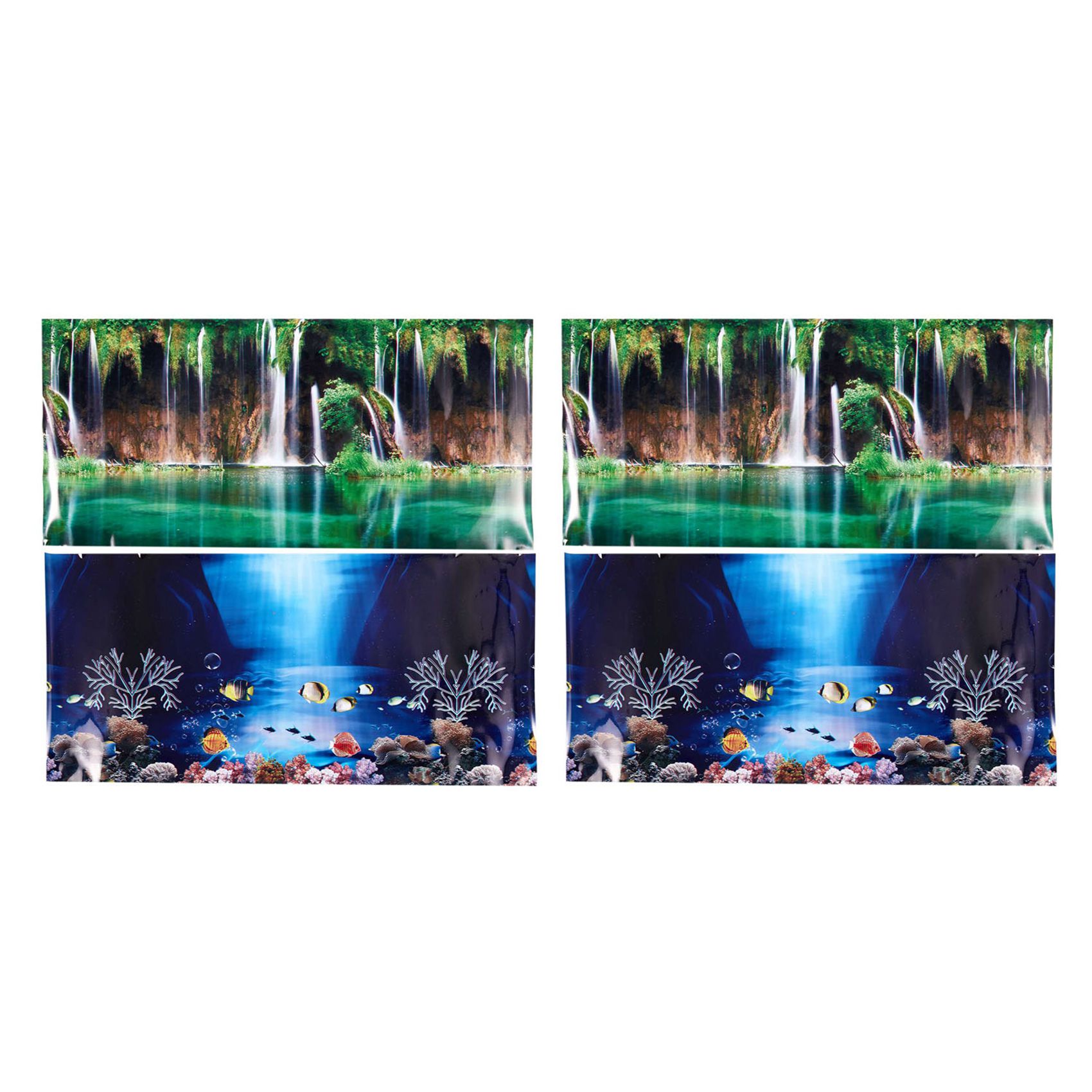 2X Blauwe frisse zee achtergro - Aquarium Fish Poster recensie en prijs